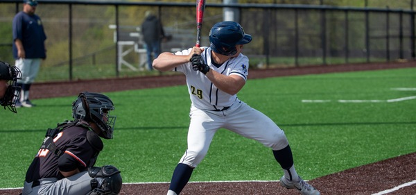 JCCC baseball player Dagen Brewer waits on a pitch to hit.